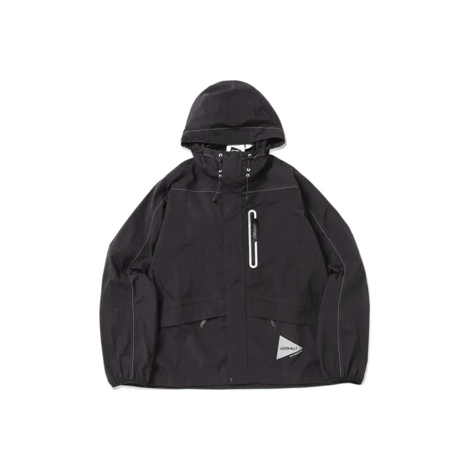 Gramicci X And Wander Patchwork Wind Hoodie 'Black'