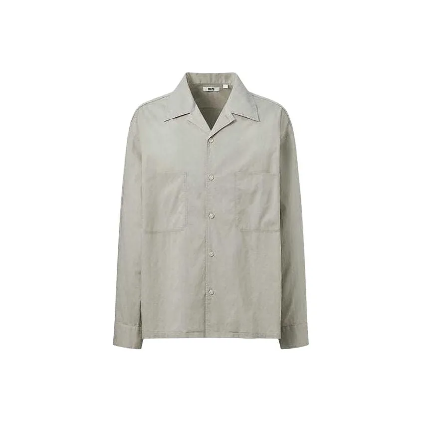 UNIQLO SS24 Рубашка Мужская Дымчатый Серый