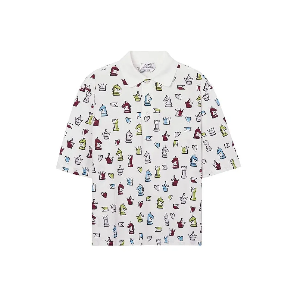 HERMES SS22 Polo Shirt Men's White