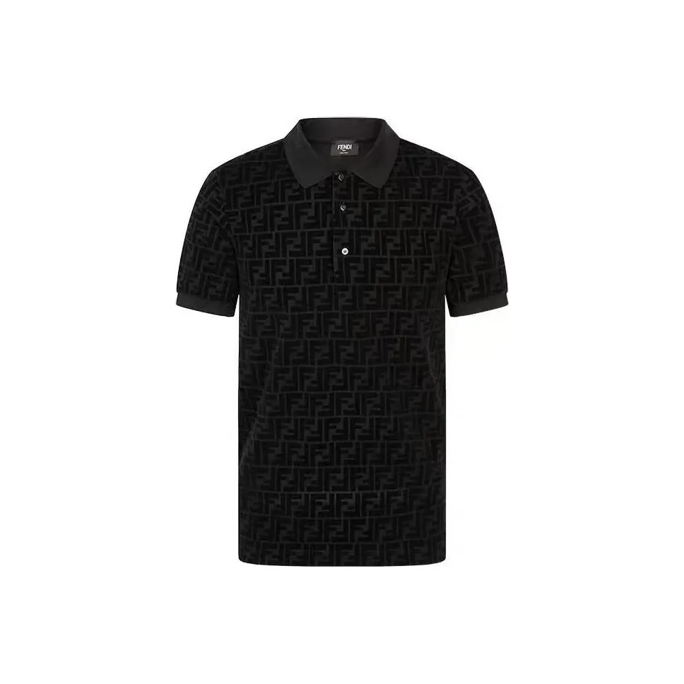FENDI Ff Jacquard Short Sleeved Polo Shirt