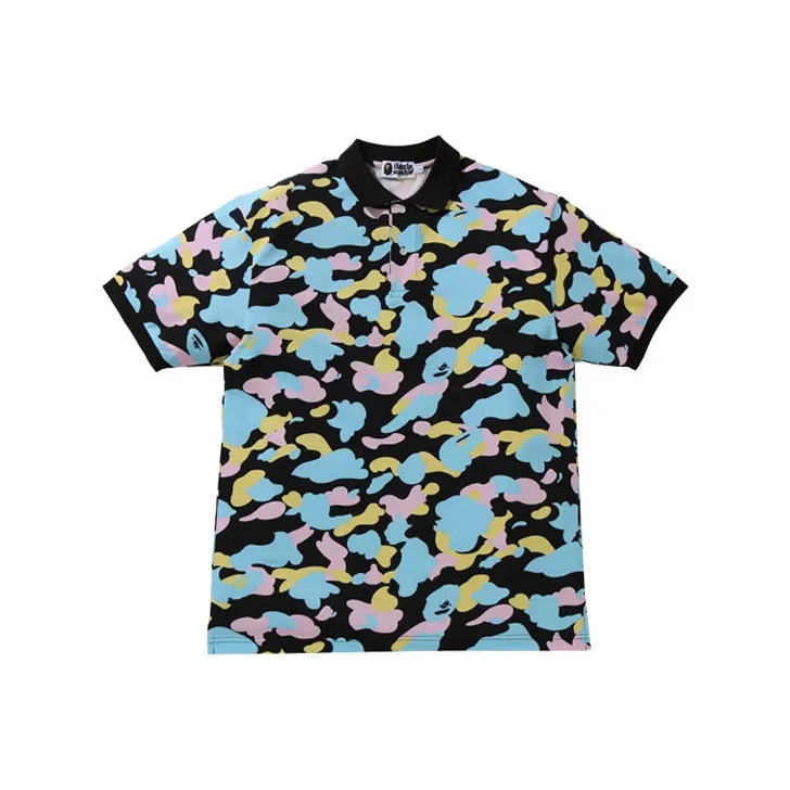 Bape New Multi Camo Relaxed Polo