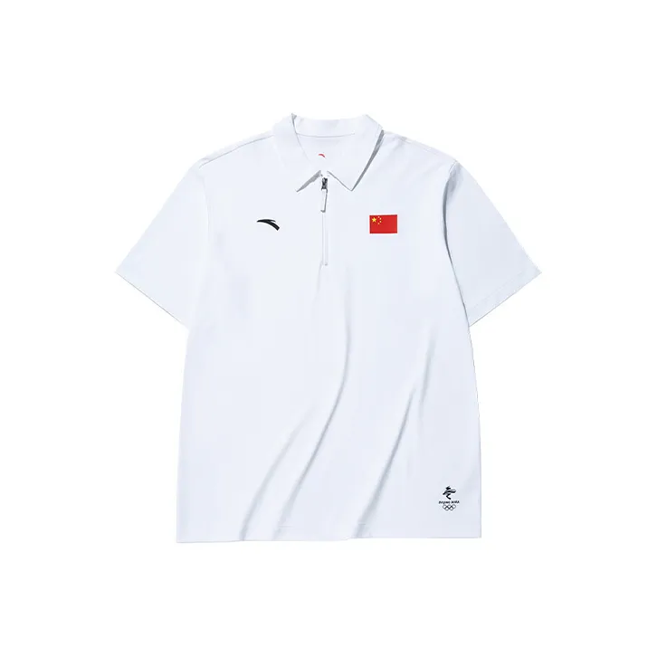 ANTA National Flag Polo Shirts Men's White