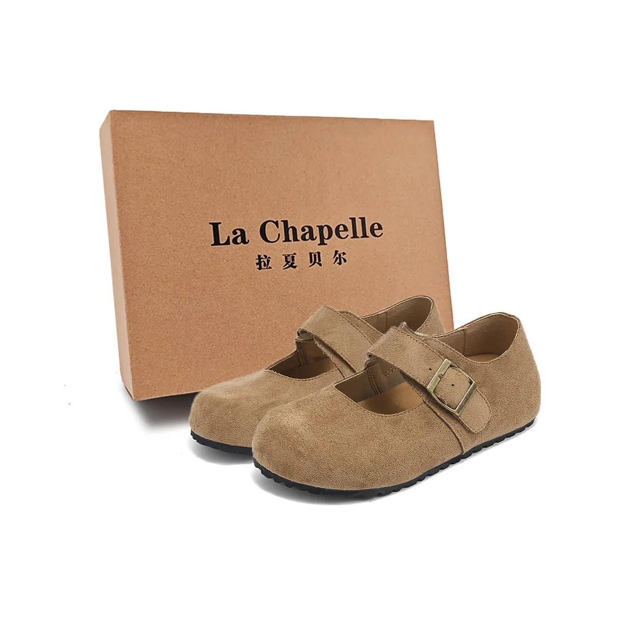La Chapelle Британский стиль Модный Нишевый Тонкий Кожа Мягкая подошва Туфли Мэри Джейн Женские Хаки