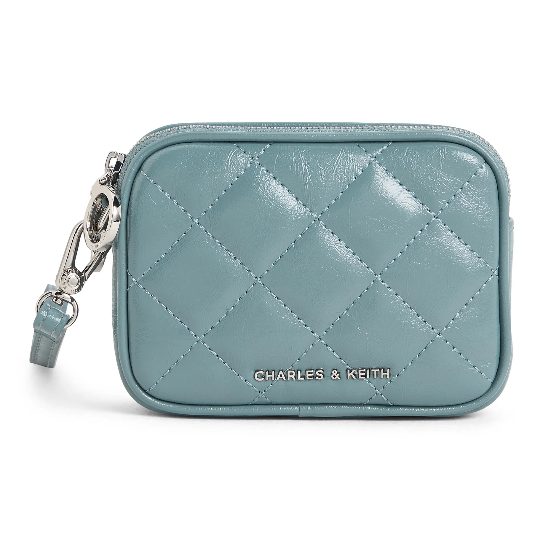 CHARLES KEITH ПУ (полиуретан) Кошелек Мини Женский Черный Кремовый Молочный Белый Розовый Сланцевый Синий Серый Синий