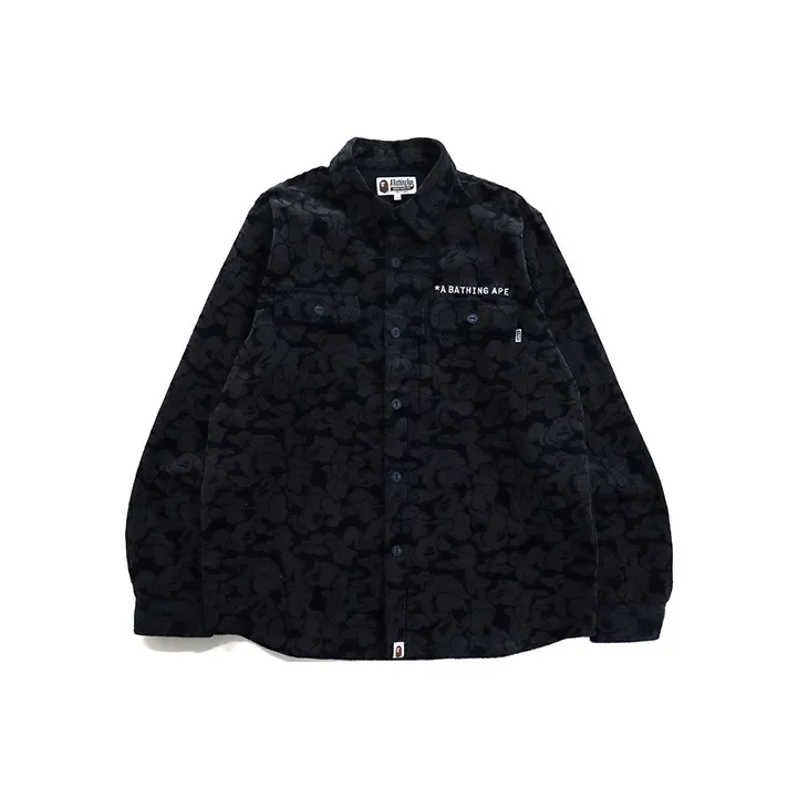 Bape Solid Camo Corduroy Work Shirt