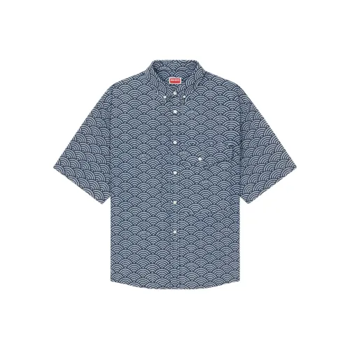 KENZO Джинсовые синие Мужские Рубашки
