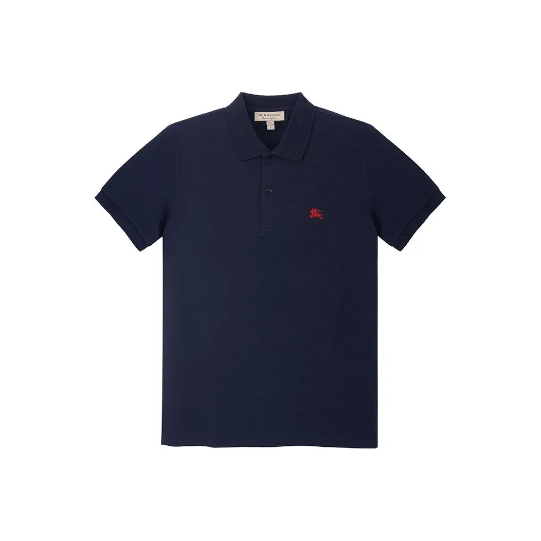 Burberry Oxford Logo Embroidered Polo