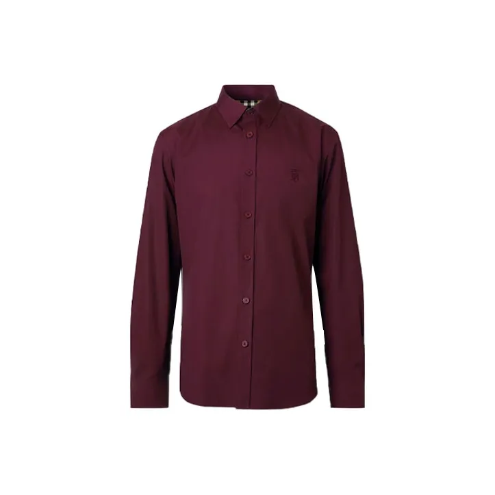 Burberry Мужские рубашки бордового цвета