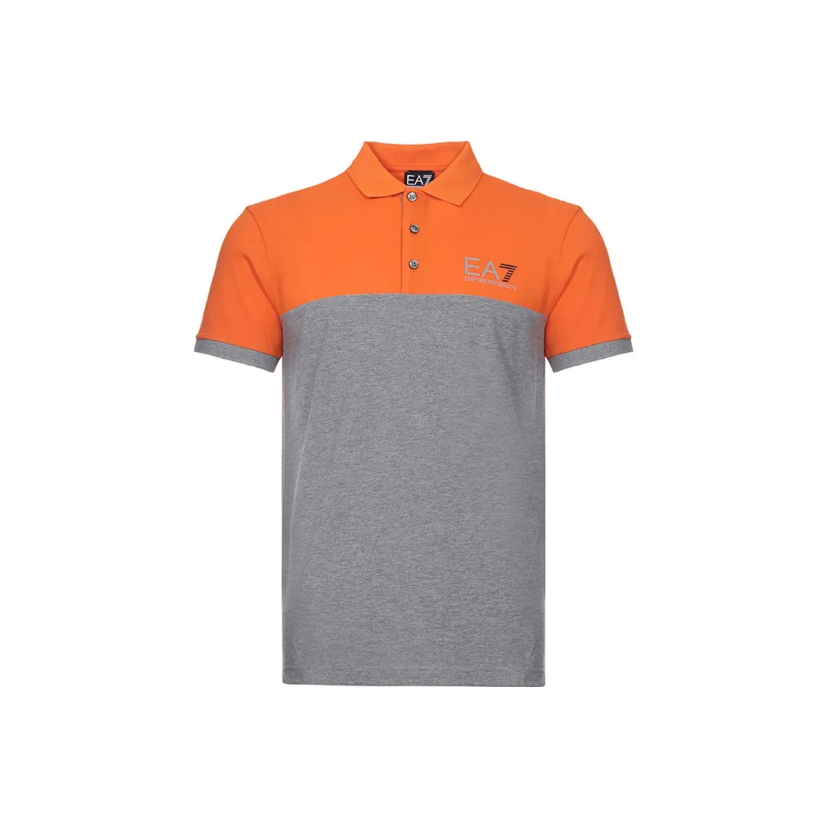 EMPORIO ARMANI Polo Shirts Men's Orange Gray Multicolor