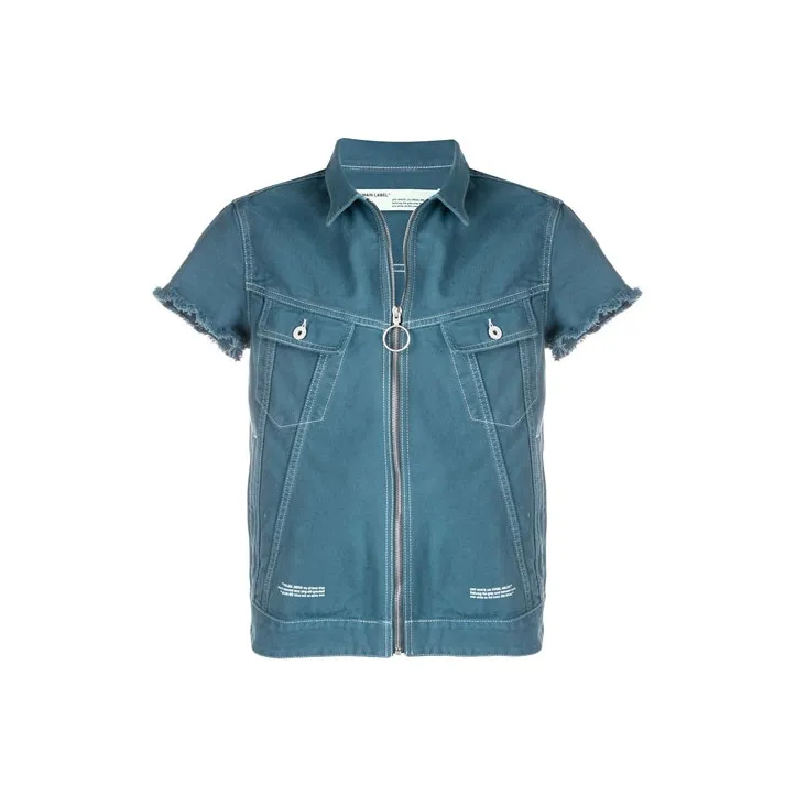 OFF WHITE Zip Up Denim Vest