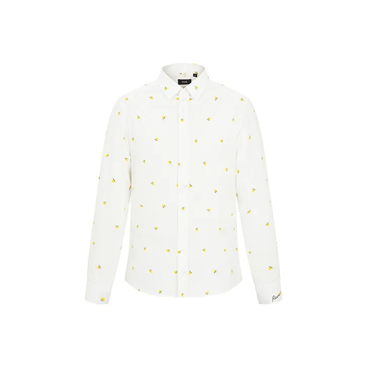 RARE Длинный рукав рубашка мужская белая