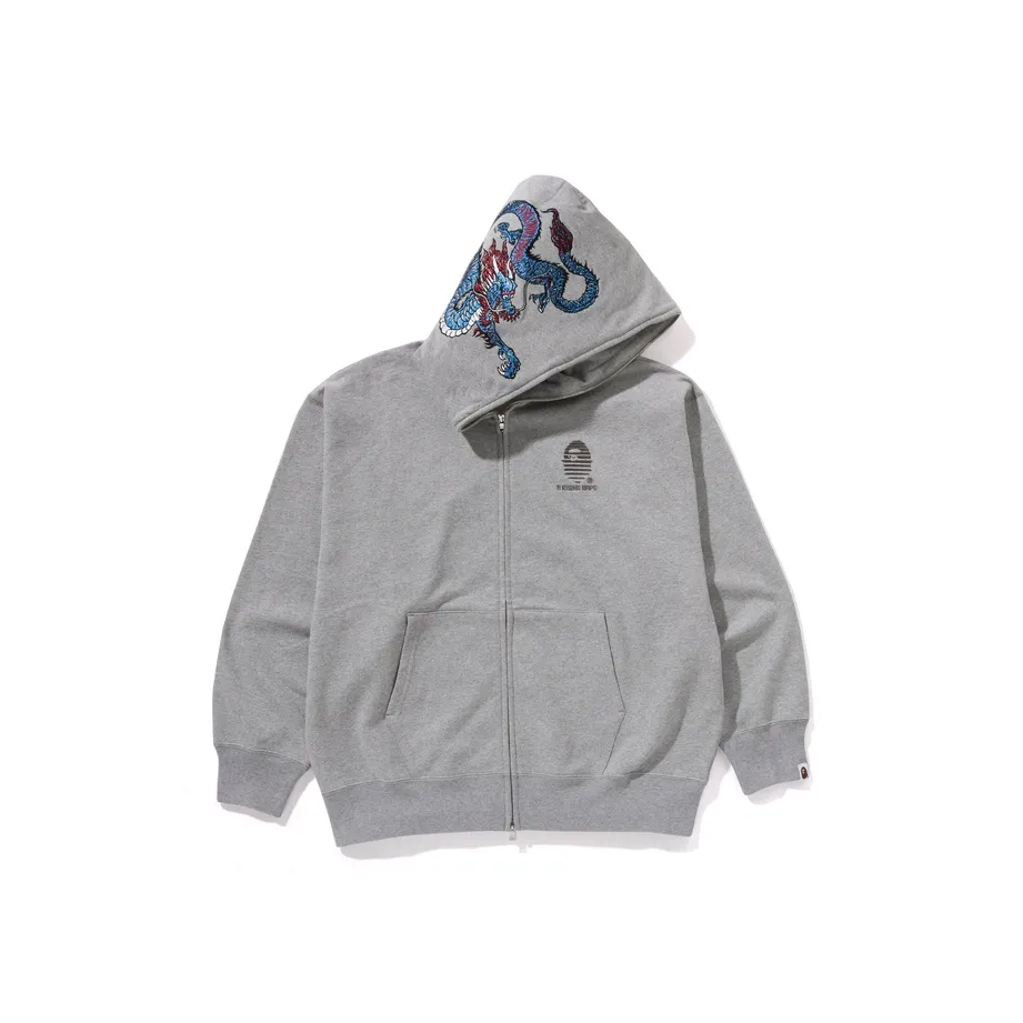 Bape A BATHING APE Tiger And Dragon Relaxed Fit Full Zip Hoodie