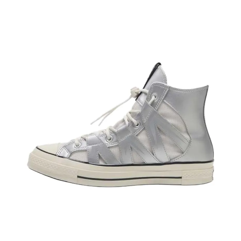 Converse Chuck 70 Slip-Resistant Abrasion-Resistant High-Top Скейтборд Кроссовки Унисекс Серебряный