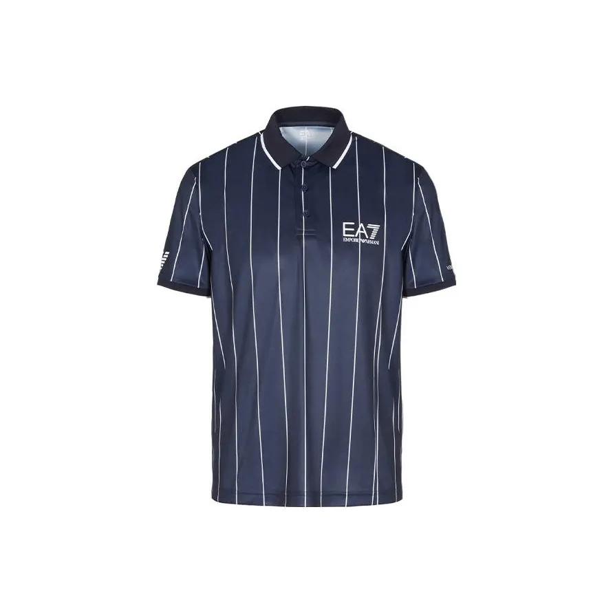 EMPORIO ARMANI EA7 SS22 Polo Shirt Men's Marine Blue