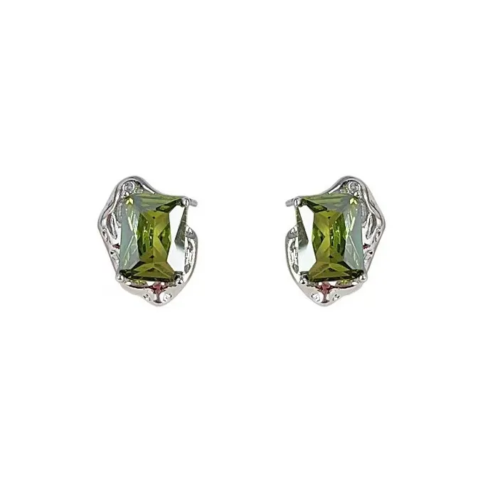 QIANFANGDAHUANGYE Zircon Stud Earrings Women's
