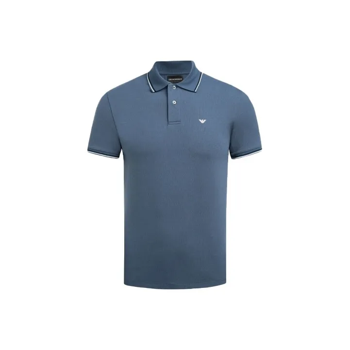 EMPORIO ARMANI Slim fit Stretch Piqué Polo Shirt With Micro Eagle