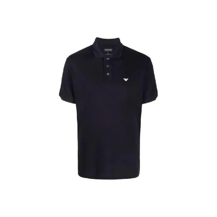 EMPORIO ARMANI Micro Eagle Mercerised Pique Polo Shirt