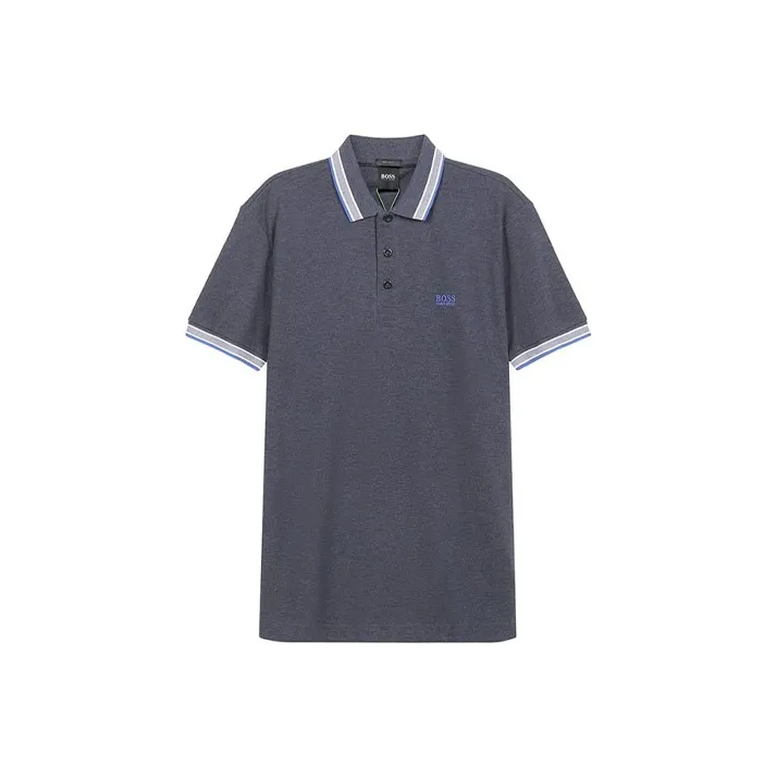 HUGO BOSS SS21 Polo Shirt Men's Blue Gray