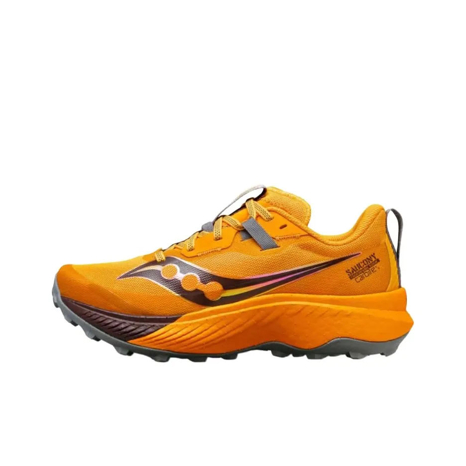 Saucony ENDORPHIN EDGE Slip-resistant Abrasion-resistant Low-top Trail Running Shoes Women's Yellow Сaucony ENDORPHIN EDGE Противоскользящие Износостойкие Низкие Кроссовки для Беговых Трасс Женские Желтые