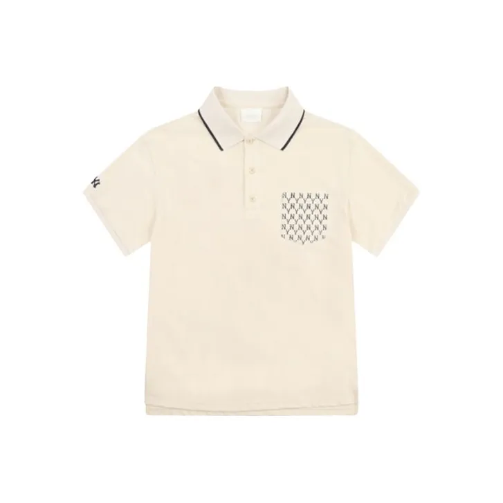 MLB New York Yankees Polo Shirts Unisex Beige