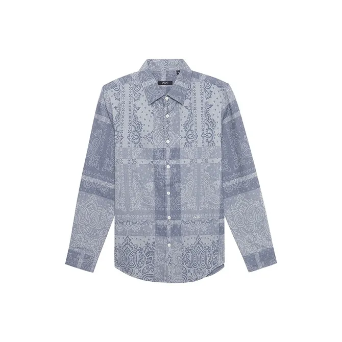 LIU·JO UOMO Светло-серый синий Мужские рубашки