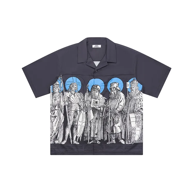 EMPTY REFERENCE Рубашка Унисекс Синий Черный