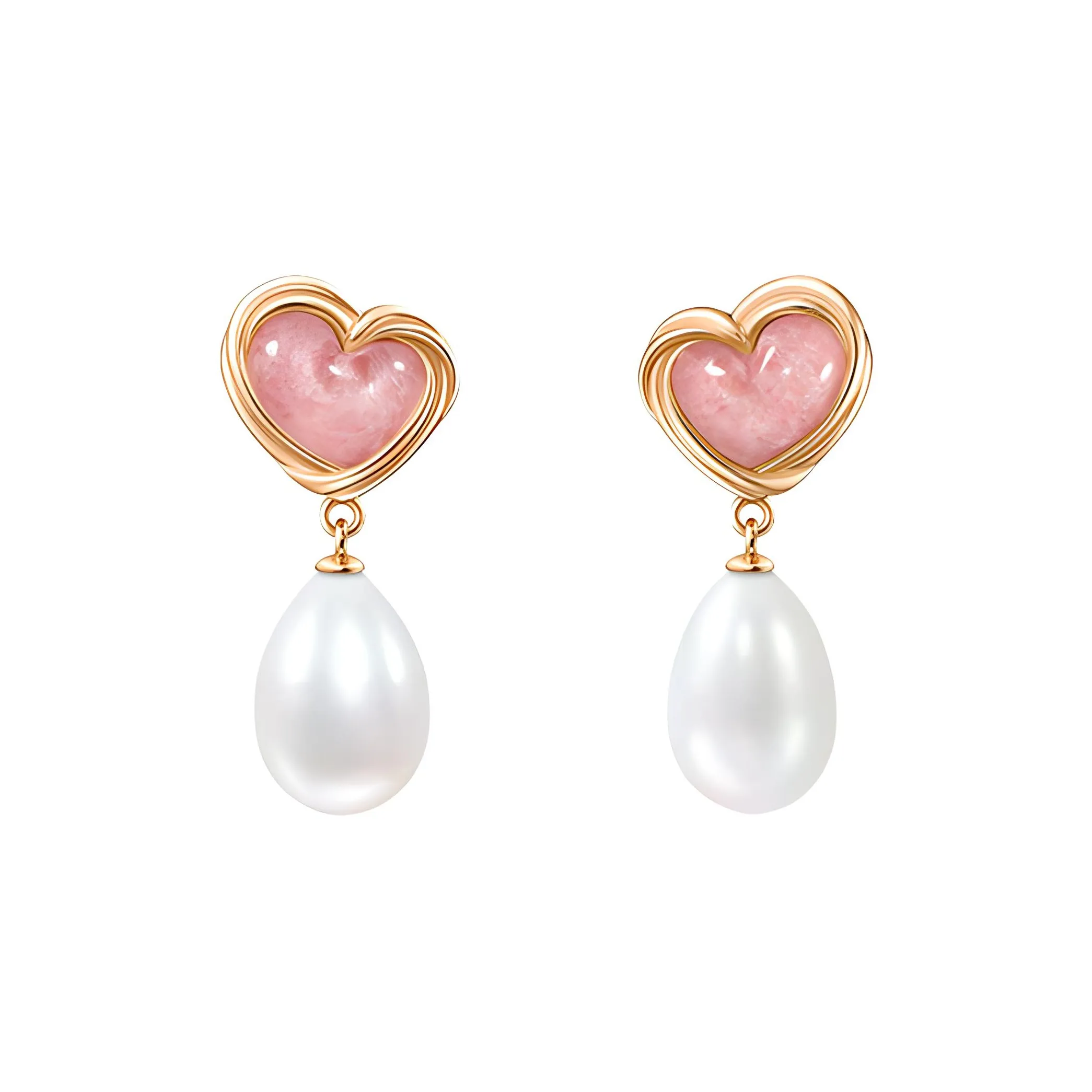 Lola Rose Родонит Кристалл Пресноводный Жемчуг Серьги Женские Розовый