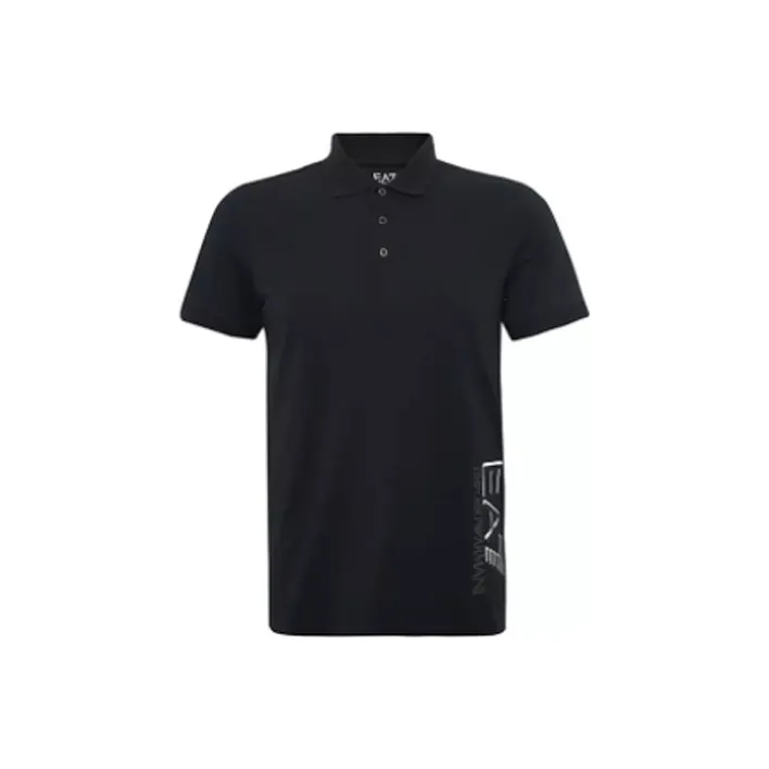 EMPORIO ARMANI EA7 Черная мужская поло рубашка