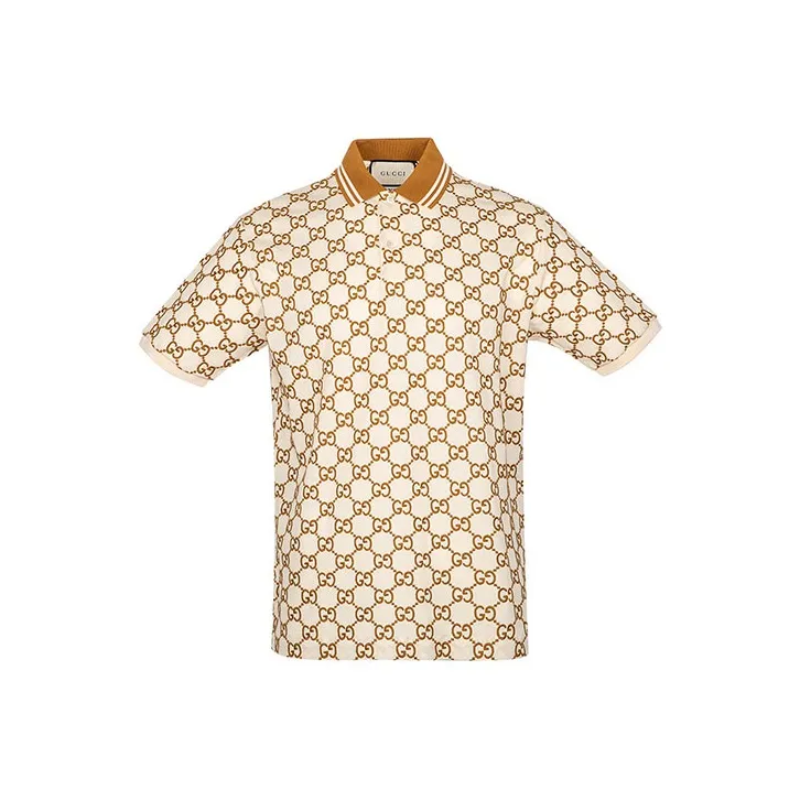 GUCCI Polo Shirts Men's Beige