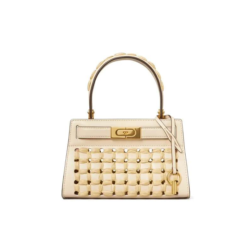 TORY BURCH Lee Radziwill Коровья кожа Сумка на одно плечо Женская Кремово-белая