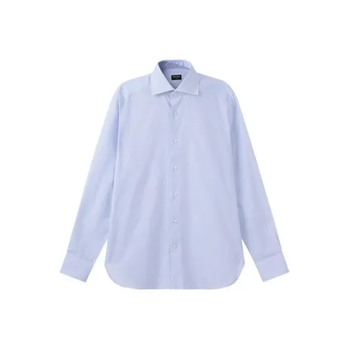 Ermenegildo Zegna Сине-белые Мужские Рубашки