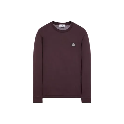 STONE ISLAND Розово-красный Мужские Свитшоты