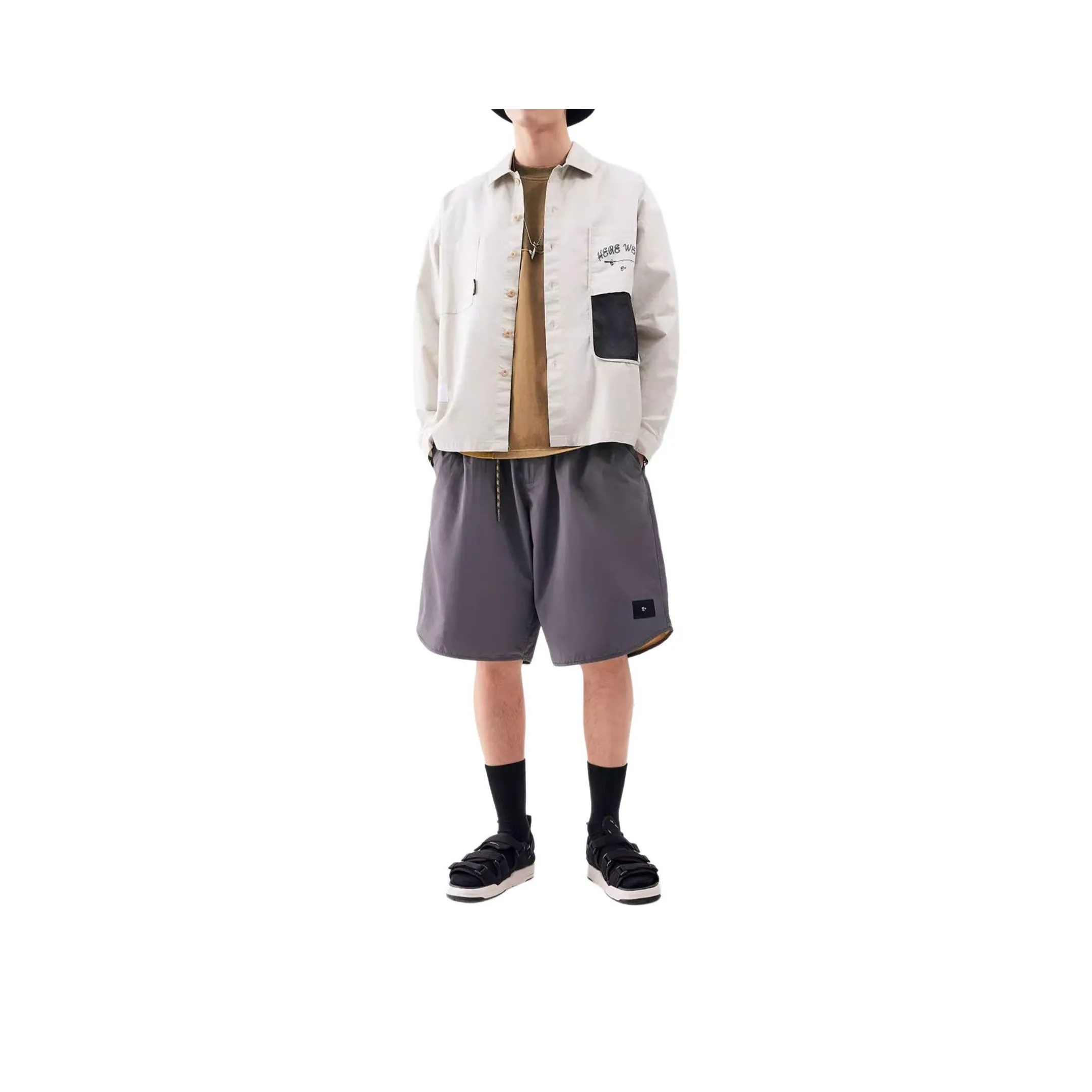 GOLDLION G+ Рубашка Мужская Черная Серый