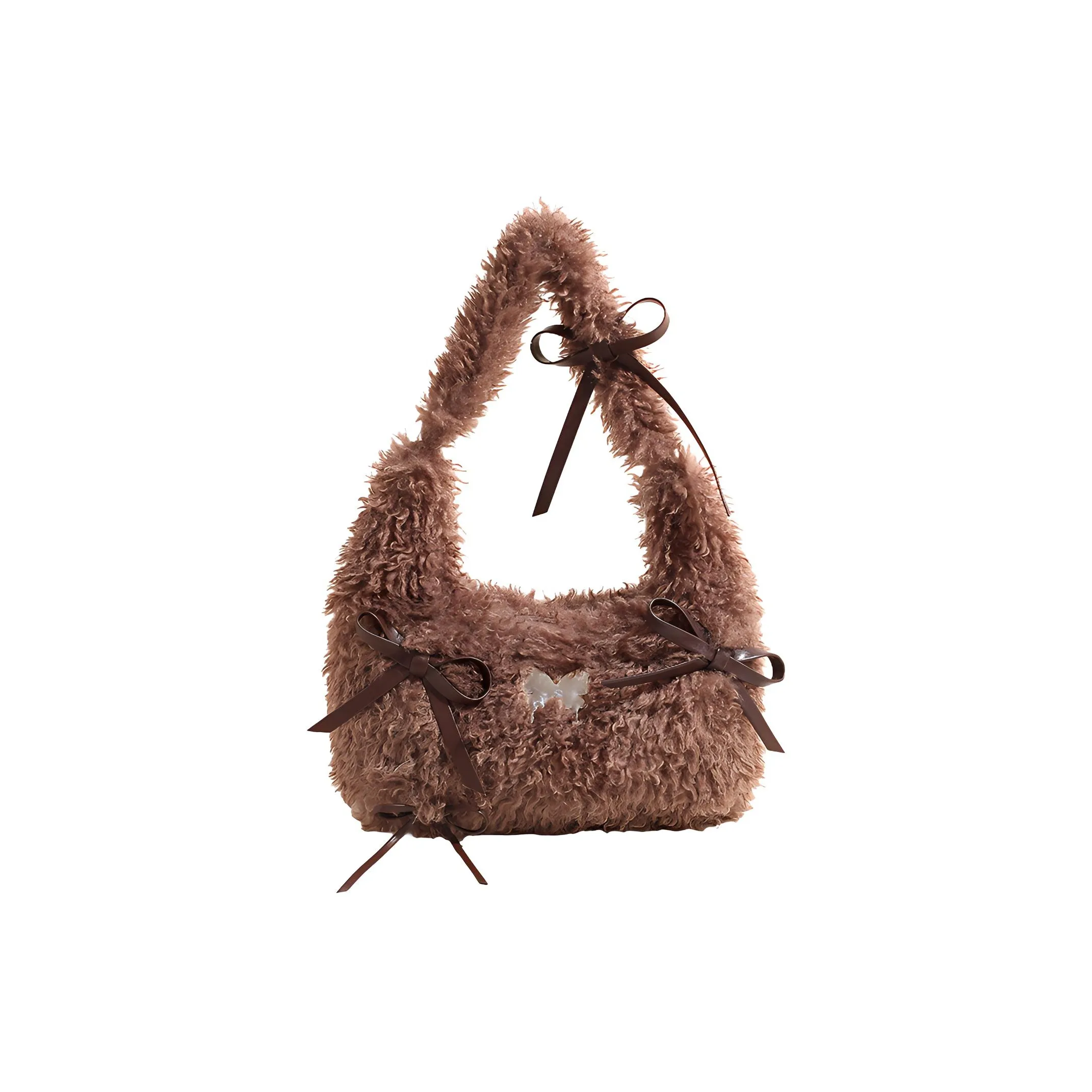 PINK·LAND Плюшевая сумка на плечо для подмышек женская многоцветная