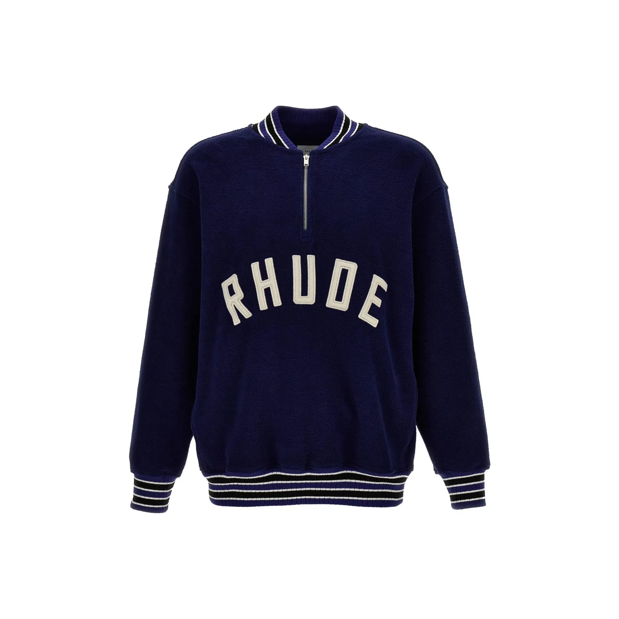 RHUDE Quarter Zip Varsity Jacket