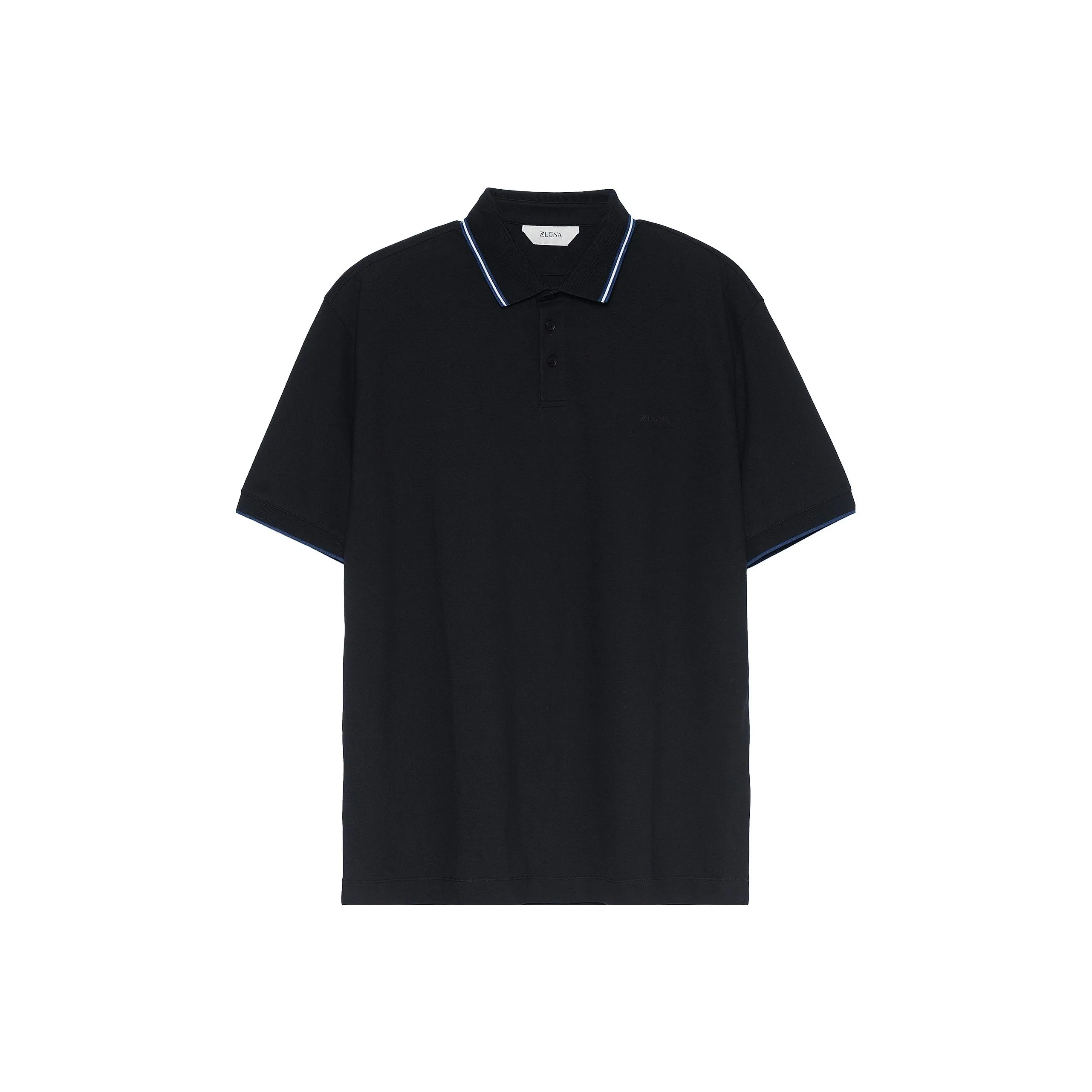 Zzegna Черная мужская поло