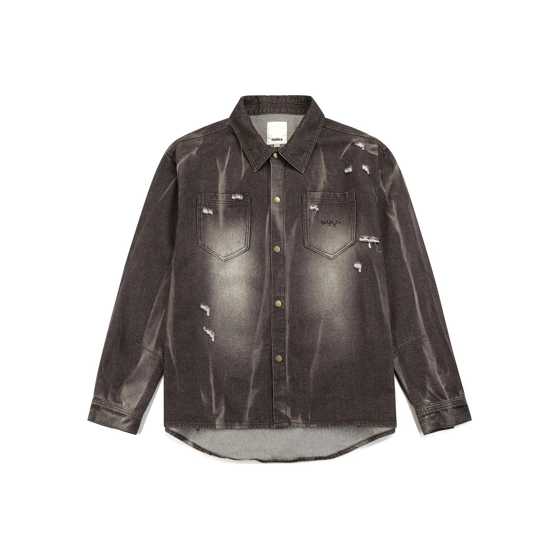 Guuka Кофе Мужские Рубашки