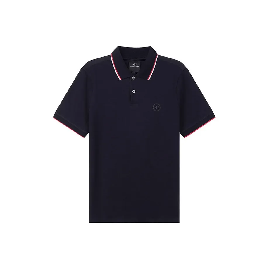 ARMANI EXCHANGE SS22 Polo Shirt Men's Marine Blue