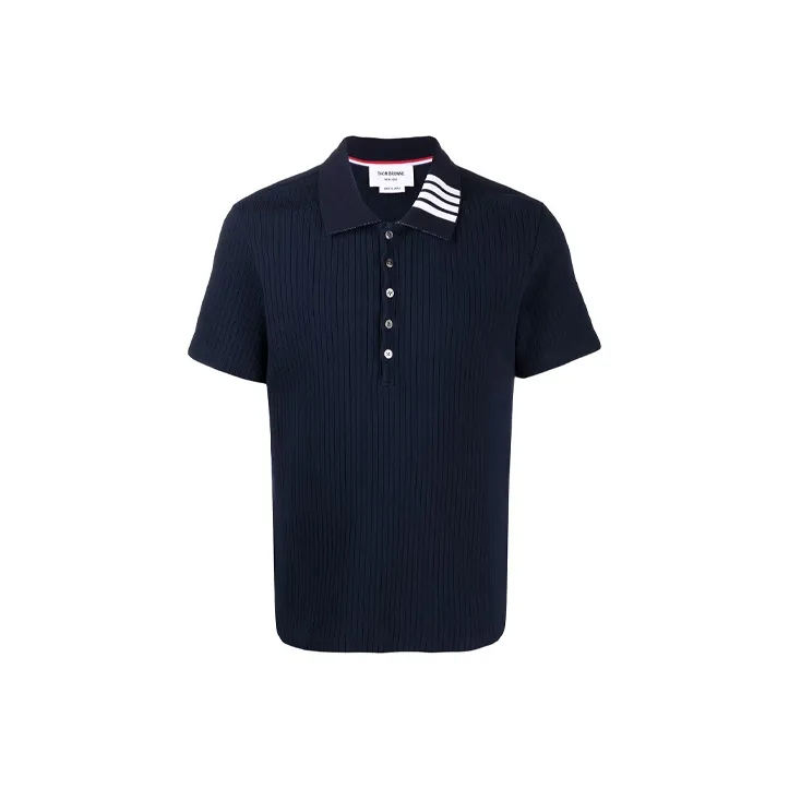 THOM BROWNE· Polo Shirt Men's Navy Blue