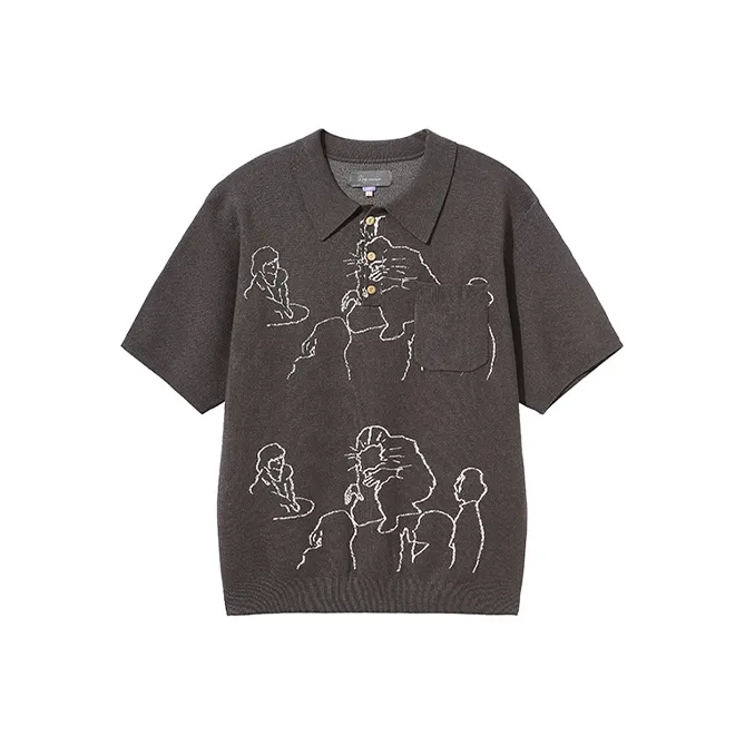 Umamiism Polo Shirts Unisex Gray
