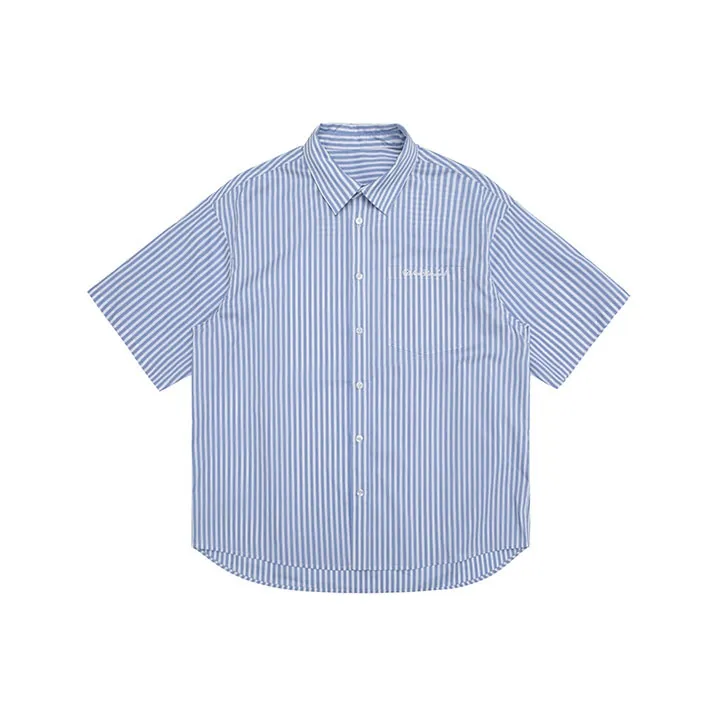 URBAN STANDARD Синие и белые полоски Мужская рубашка