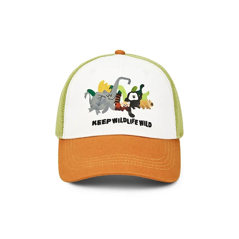 BALABALA x HONGSHANSENLINDONGWUYUAN Хлопок Полиэстер Смесь Кепки Детские