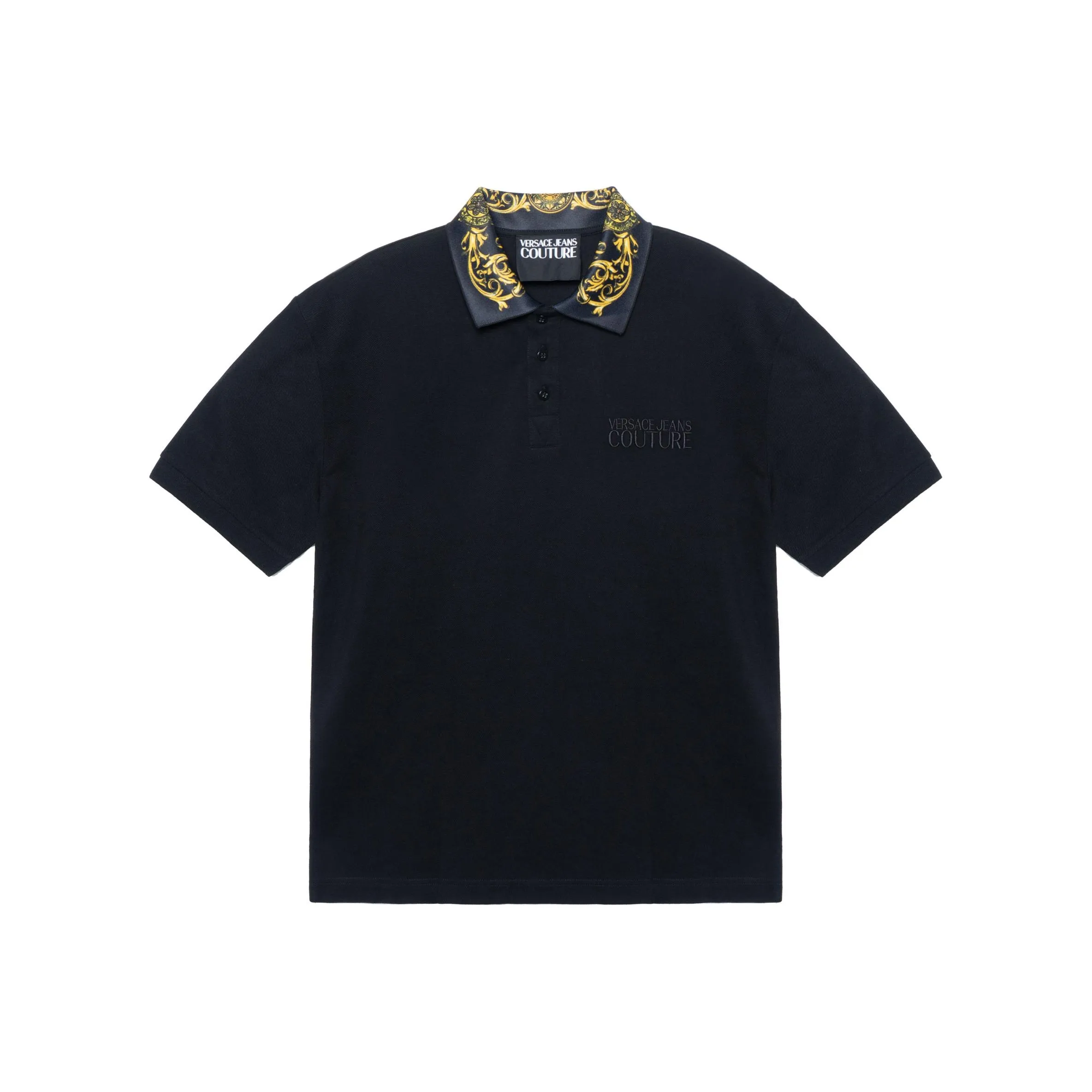 VERSACE JEANS COUTURE SS21 Polo Shirt Men's Black