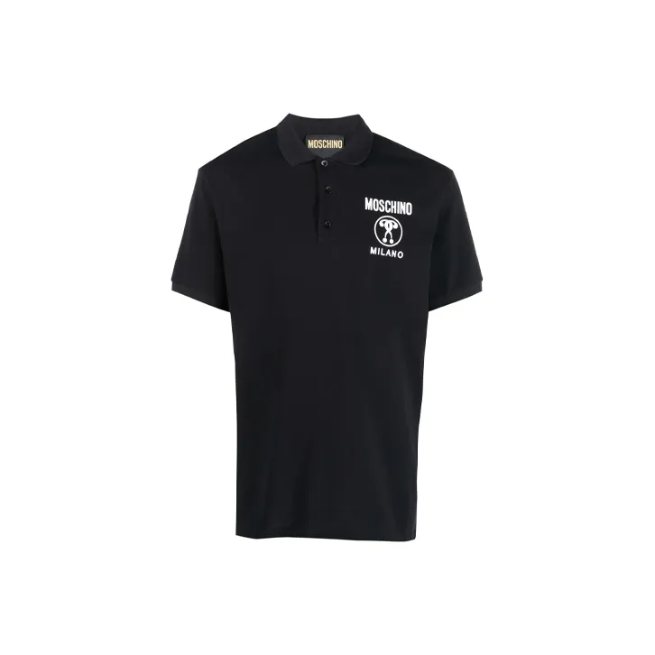 MOSCHINO Мужская поло рубашка черного цвета