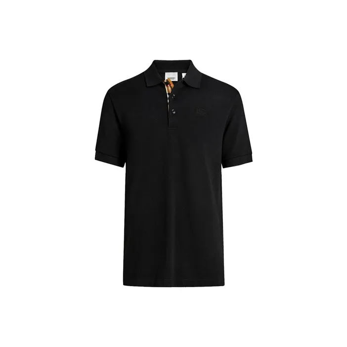 Burberry SS21 Classic Trim Short Sleeve Polo Shirt Black