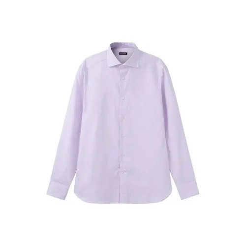 Ermenegildo Zegna Розово-белые Мужские Рубашки