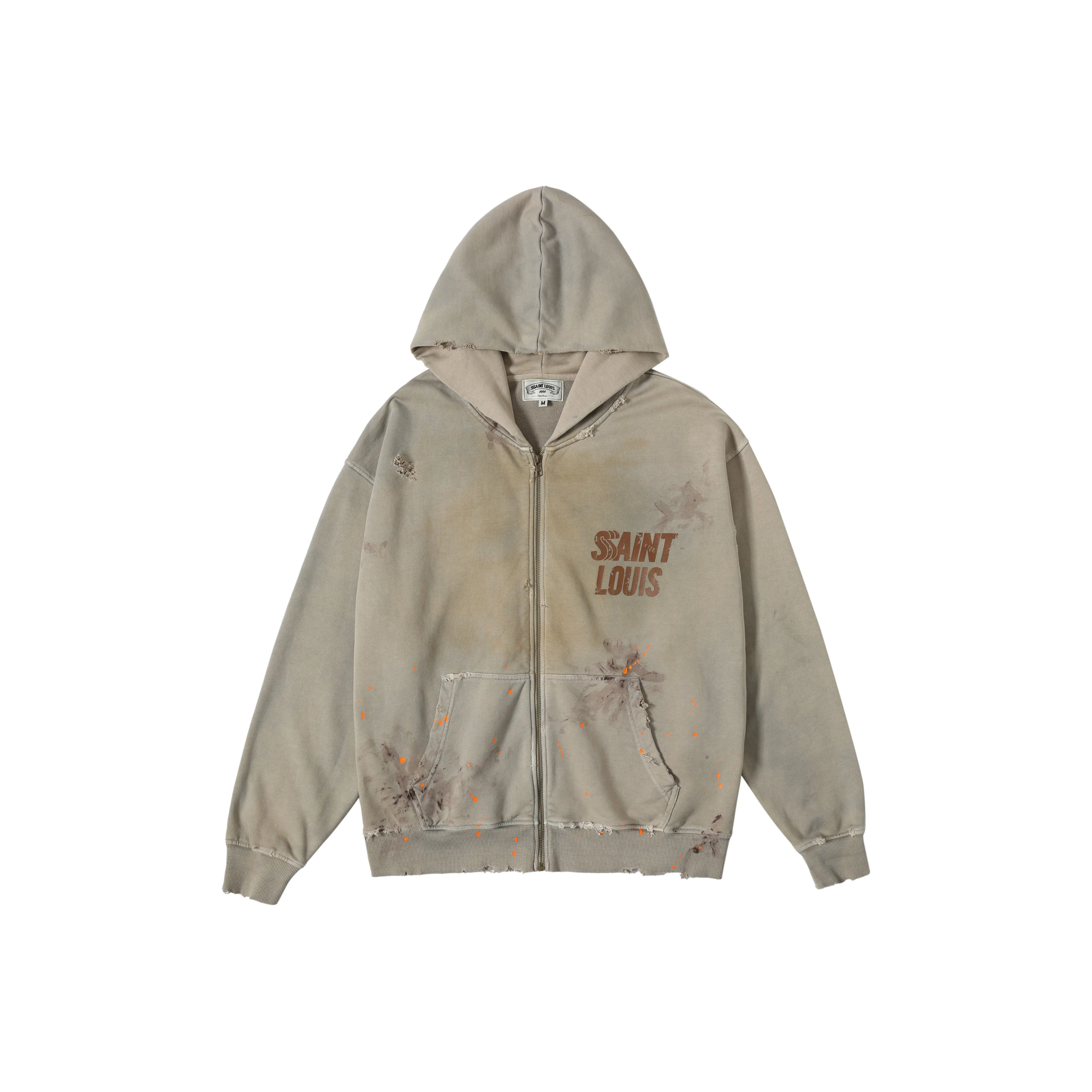 SSSAINT LOUIS Длинный рукав молния худи унисекс
