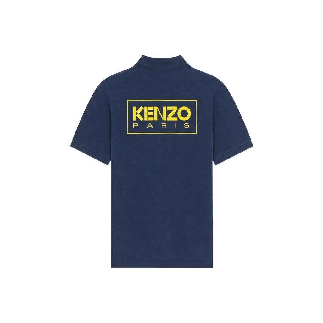 KENZO x Nigo Letter Logo FW22 Polo Shirt Men's Dark Blue