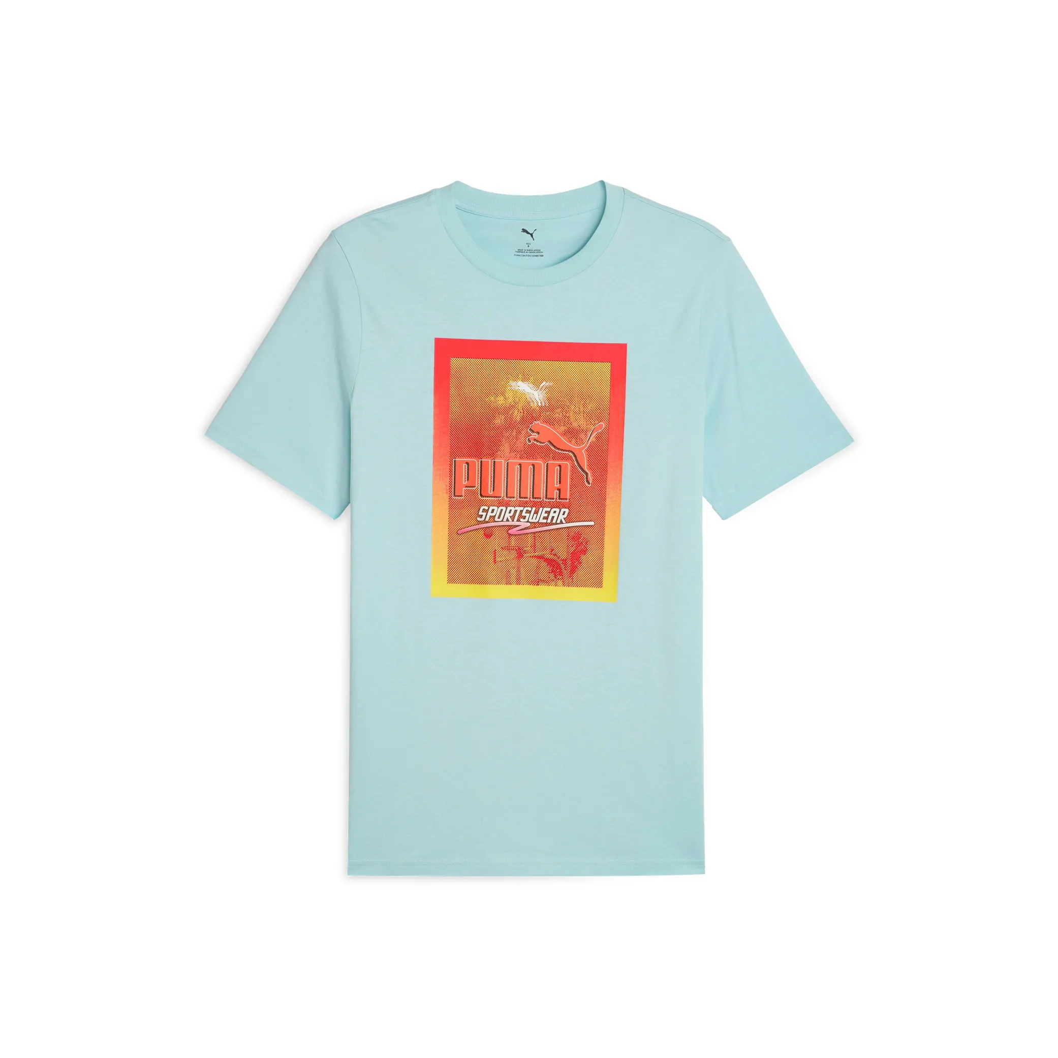 PUMA Basic GRAPHICS T Shirt Men's Tropical Lake Blue 22