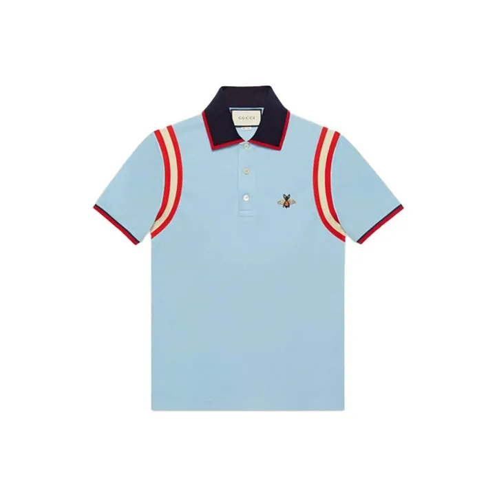 GUCCI Bee Appliqué Polo Shirt